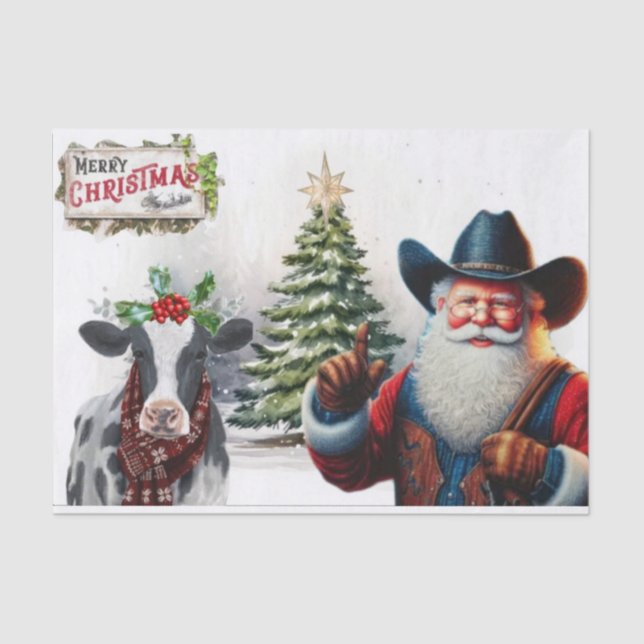 Papel De Seda Cowboy santa (Anverso)