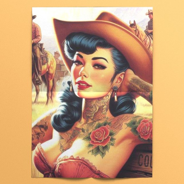 Papel De Seda Cowgirl de tatuaje caliente (Subido por el creador)