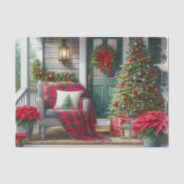 Papel De Seda Cozy Christmas Porch Tree 