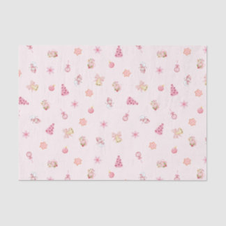 Papel De Seda Cozy Pink Christmas Pattern