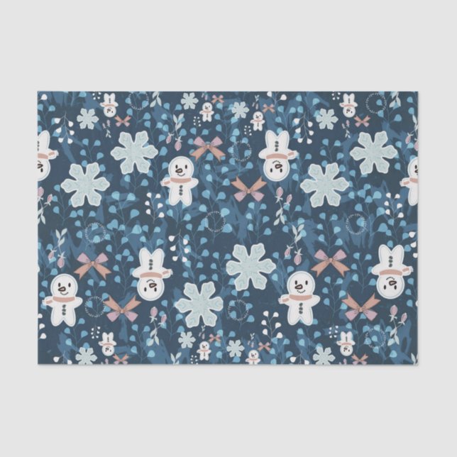 Papel De Seda Cozy Whimsical Holiday Throw Pillow (Anverso)