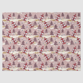 Papel De Seda Cozy Winter Village Tissue Paper