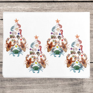 Papel De Seda Crab Lobster Navidad Árbol Crustáceo vacaciones en