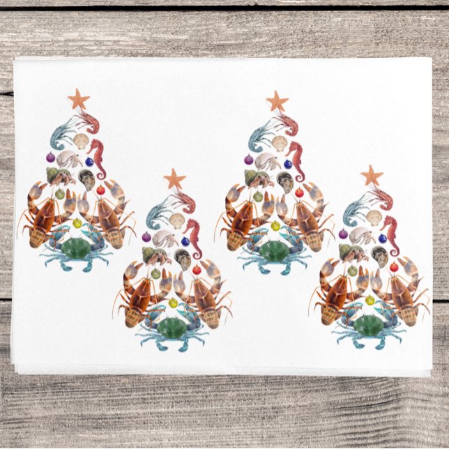 Papel De Seda Crab Lobster Navidad Árbol Crustáceo vacaciones en (Subido por el creador)