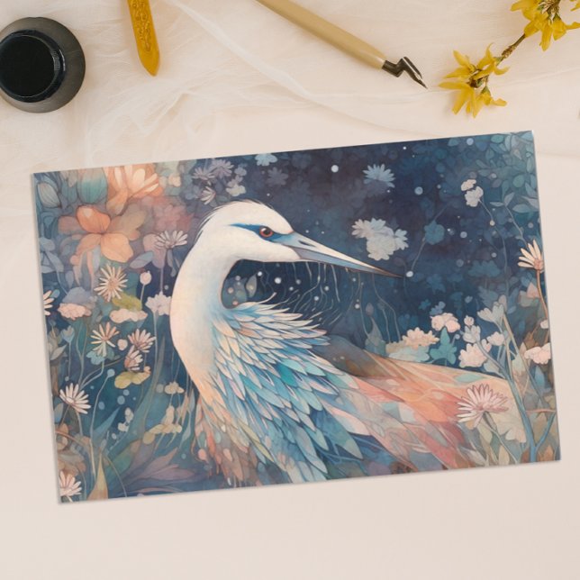 Papel De Seda Crane elegante (Subido por el creador)