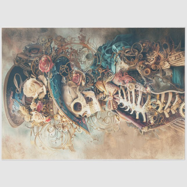 Papel De Seda Cráneo de Victorian (Anverso)