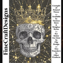 Papel De Seda Cráneo gótico de Cyberpunk y desenlace de la Coron