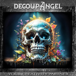 Papel De Seda Cráneo Gótico Pop - Desnudo -