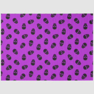 Papel De Seda Cráneo violeta moderno Halloween Purple Skull