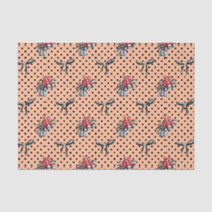 Papel De Seda Cráneo y Flores (Diseño 14 Serie Amarillo/Naranja)