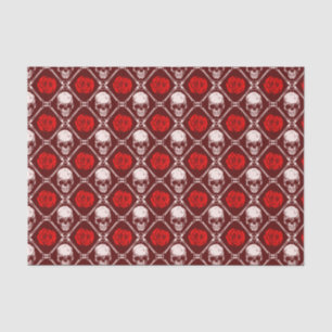 Papel De Seda cráneo y rosas