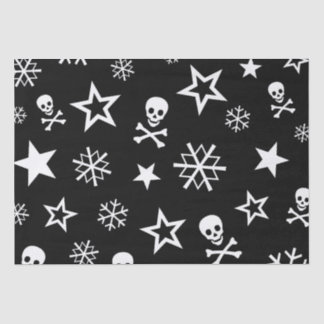 Papel De Seda Cráneos y copos de nieve