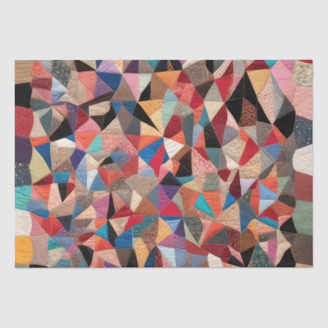 Papel De Seda Crazy Quilt Design (Anverso)