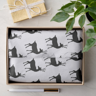 Papel De Seda Crea Tu Propia Silueta de Reno de Navidad Personal