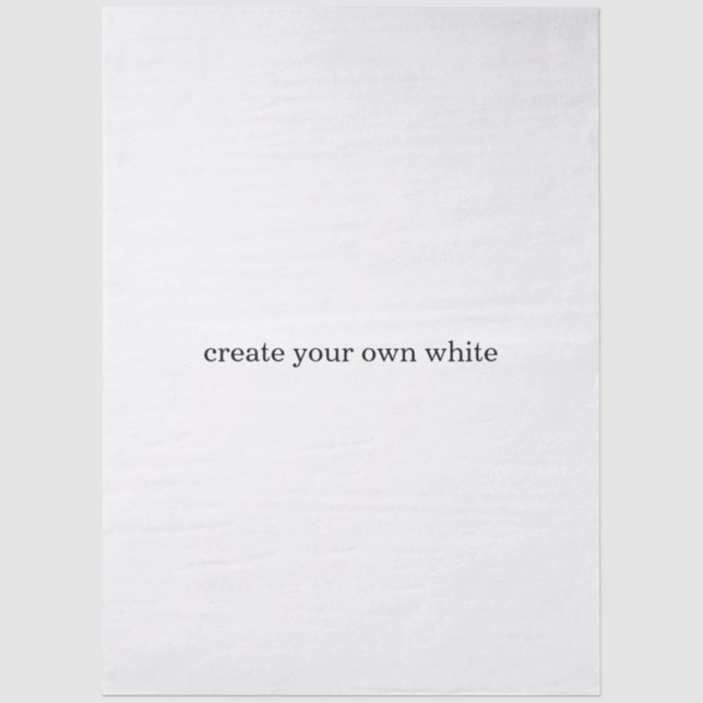 Papel De Seda crea tu propio blanco  (Anverso)