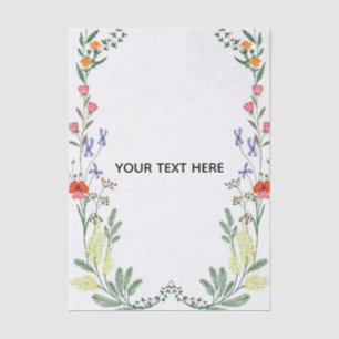 Papel De Seda Crea tu propio borde floral