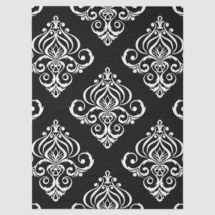 Papel De Seda Crea tu propio damasco B&W personalizado