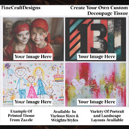 Papel De Seda Crea tu propio decoupage de paisaje personalizado 