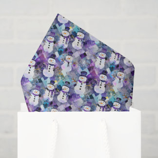 Papel De Seda Crea Tu Propio Muñeco de Nieve de Parche Purple