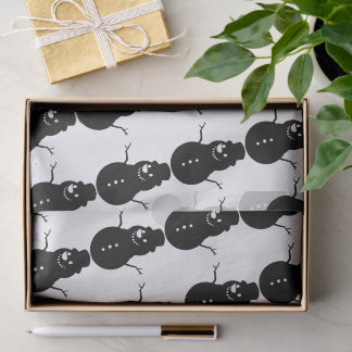 Papel De Seda Crea tu propio muñeco de nieve negro de Navidad pe