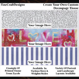 Papel De Seda Crea tu propio paisaje de decoupage de 3 fotos per