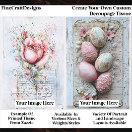 Papel De Seda Crea tu propio retrato de decoupage de 2 fotos per