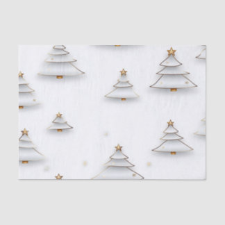 Papel De Seda Crea tus propios árboles de Navidad blancos person