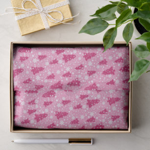 Papel De Seda Crea tus propios árboles de Navidad de color rosa