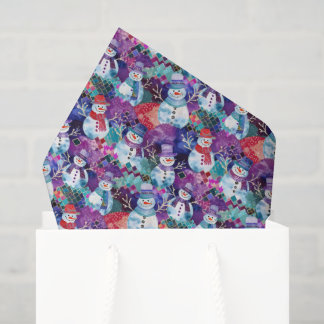 Papel De Seda Crea Tus Propios Muñecos de Nieve Festivos