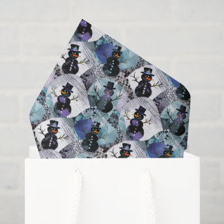 Papel De Seda Crea tus propios muñecos de nieve negros