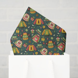 Papel De Seda Crea tus propios suéteres feos de Navidad verdes