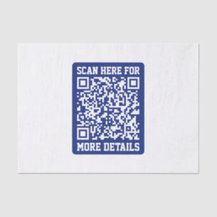 Papel De Seda Crea un código QR escaneable Azul Marino (editab