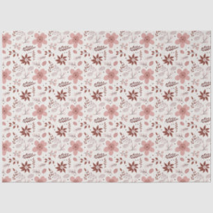 Papel De Seda Cream Brown Black Floral Leyes Navidades