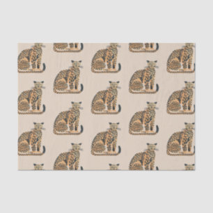 Papel De Seda Cream Gold Leopard Animal Birthday