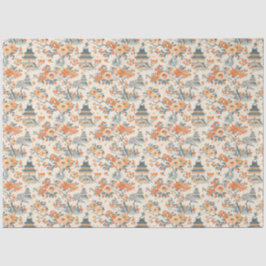 Papel De Seda Cream Orange Floral House Chinoiserie