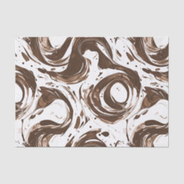 Papel De Seda Creamy Brown Chocolate Swirls Cumpleaños