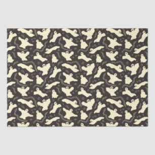 Papel De Seda Creamy Ghosts - Patrón de Halloween.