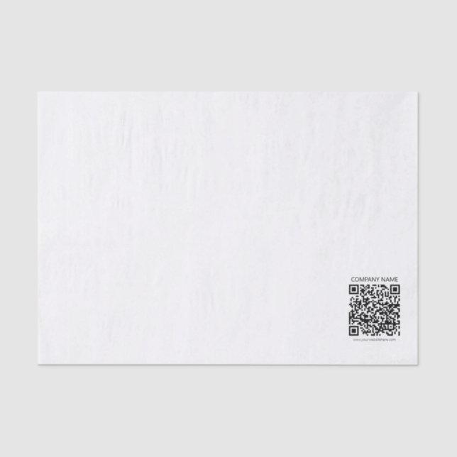 Papel De Seda Crear su propio código QR | Blanco y negro (Anverso)