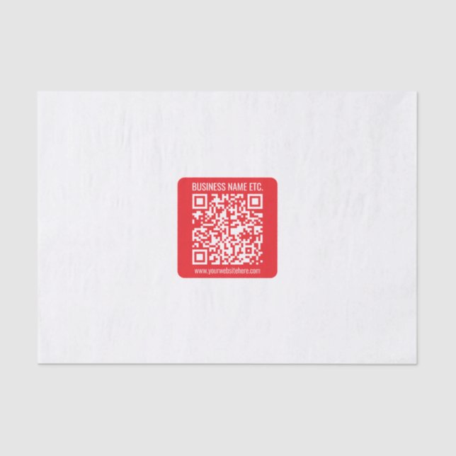 Papel De Seda Crear su propio código QR instantáneamente | Rojo  (Anverso)