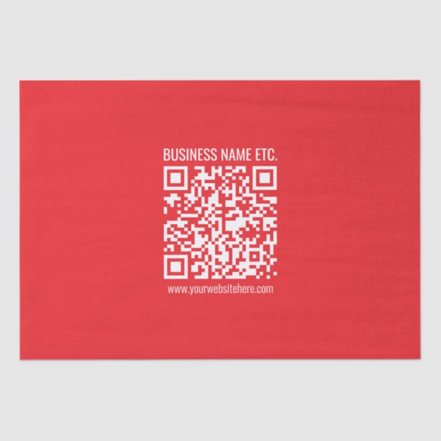 Papel De Seda Crear su propio código QR instantáneamente | Rojo  (Anverso)