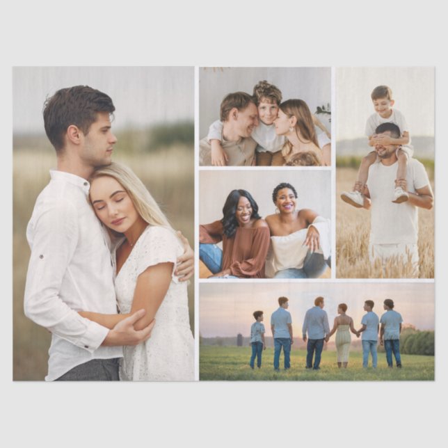 Papel De Seda Crear su propio Collage de fotos de 5 (Anverso)