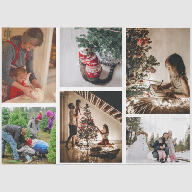 Papel De Seda Crear su propio Collage de Navidades fotográficos  (Anverso)