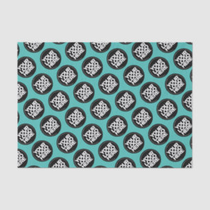 Papel De Seda Crear su propio logotipo turquesa patrón de negoci