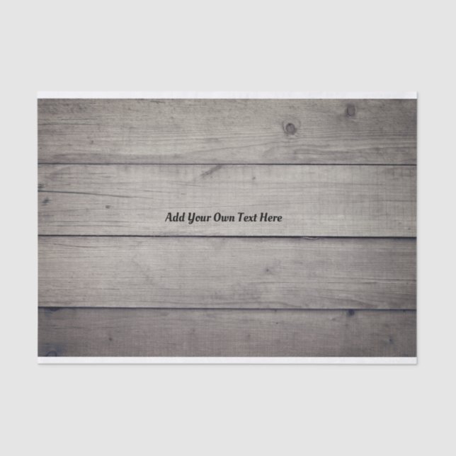 Papel De Seda Crear tu propio texto de madera rústica de estilo  (Anverso)