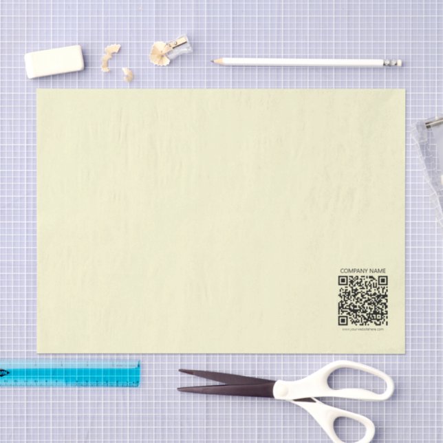 Papel De Seda Crear un código QR | Amarillo pálido (Artesanía)