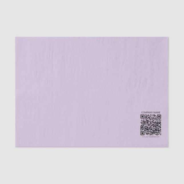 Papel De Seda Crear un código QR | Violeta Lavanda Pálido (Anverso)