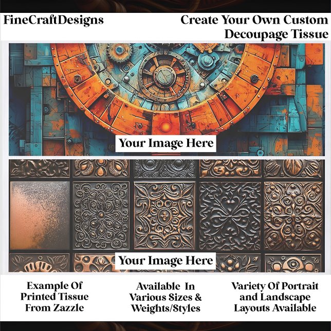 Papel De Seda Create Your Own Custom 2 Photo Landscape Decoupage (Subido por el creador)