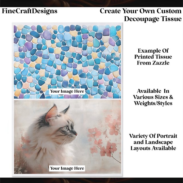 Papel De Seda Create Your Own Custom 2 Photo Landscape Decoupage (Subido por el creador)