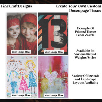 Papel De Seda Create Your Own Custom 4 Photo Portrait Decoupage