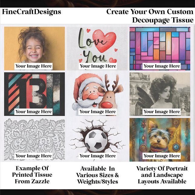 Papel De Seda Create Your Own Custom 9 Photo Landscape Decoupage (Subido por el creador)